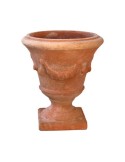 Festooned Calyx Vase in Impruneta Terracotta